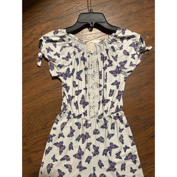 Romper Heart & Arrow White w/Butterflies Size M Pre-owned - Picture 3 of 8